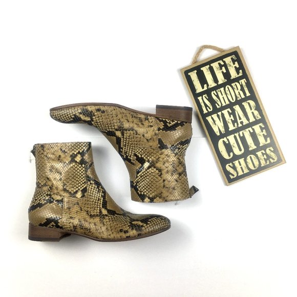 Anthology Paris Python Leather Boots - NEW - Picture 4 of 14